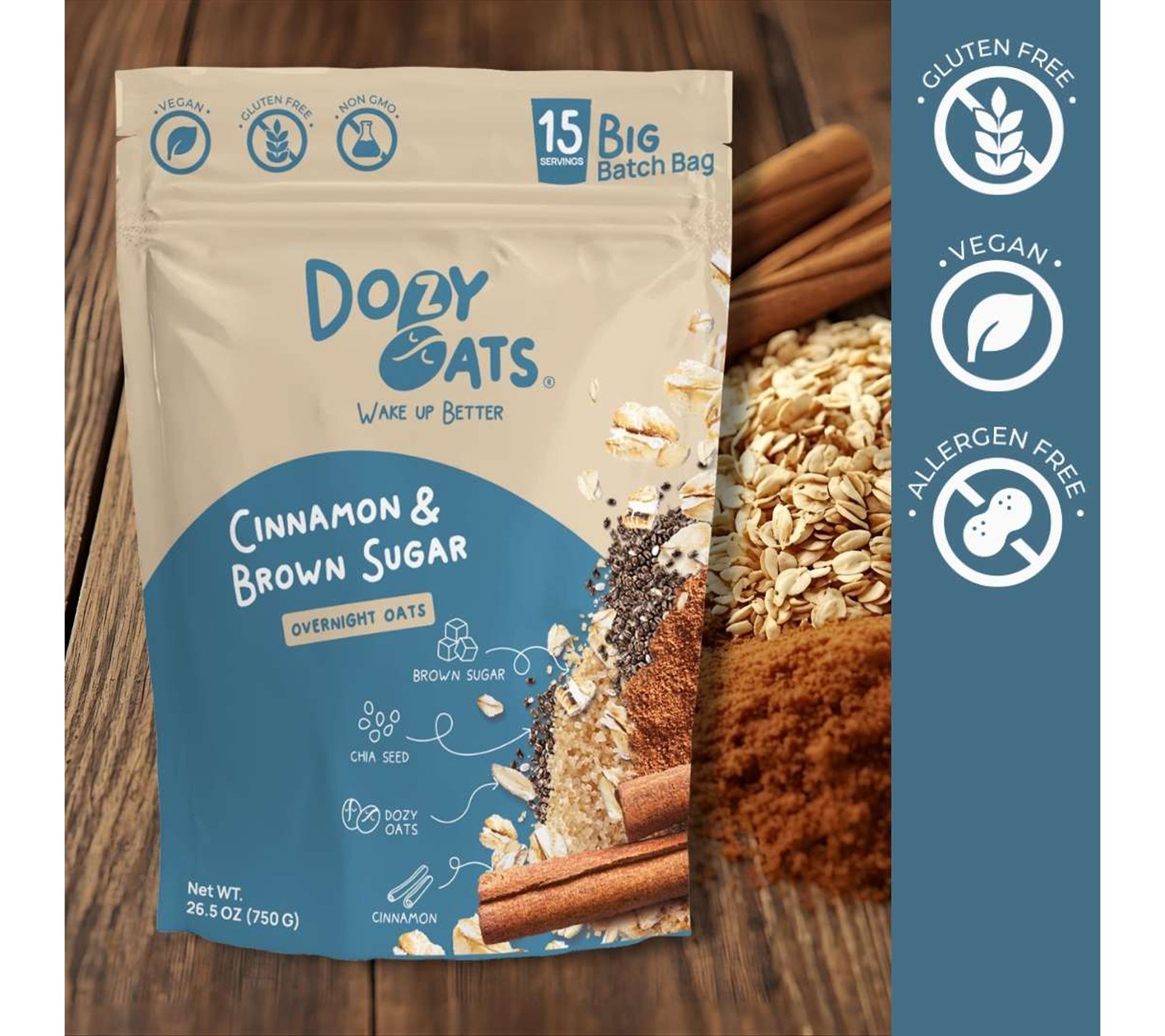 Classic Overnight Oats Bulk Bag Combo with 2 Jars