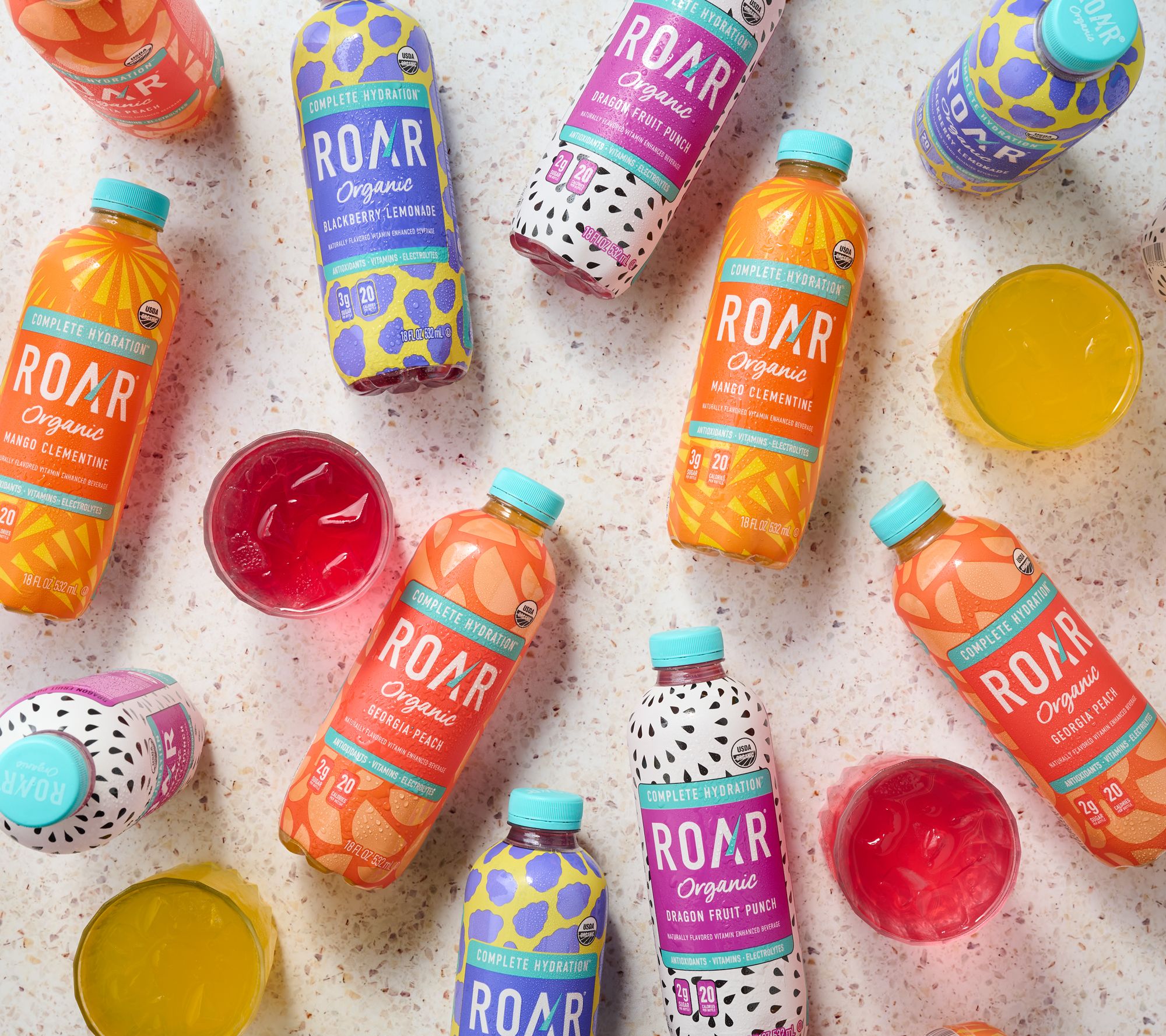 Roar Organic 24 Bottles Vitamin & Electrolyte Beverage Auto-Delivery