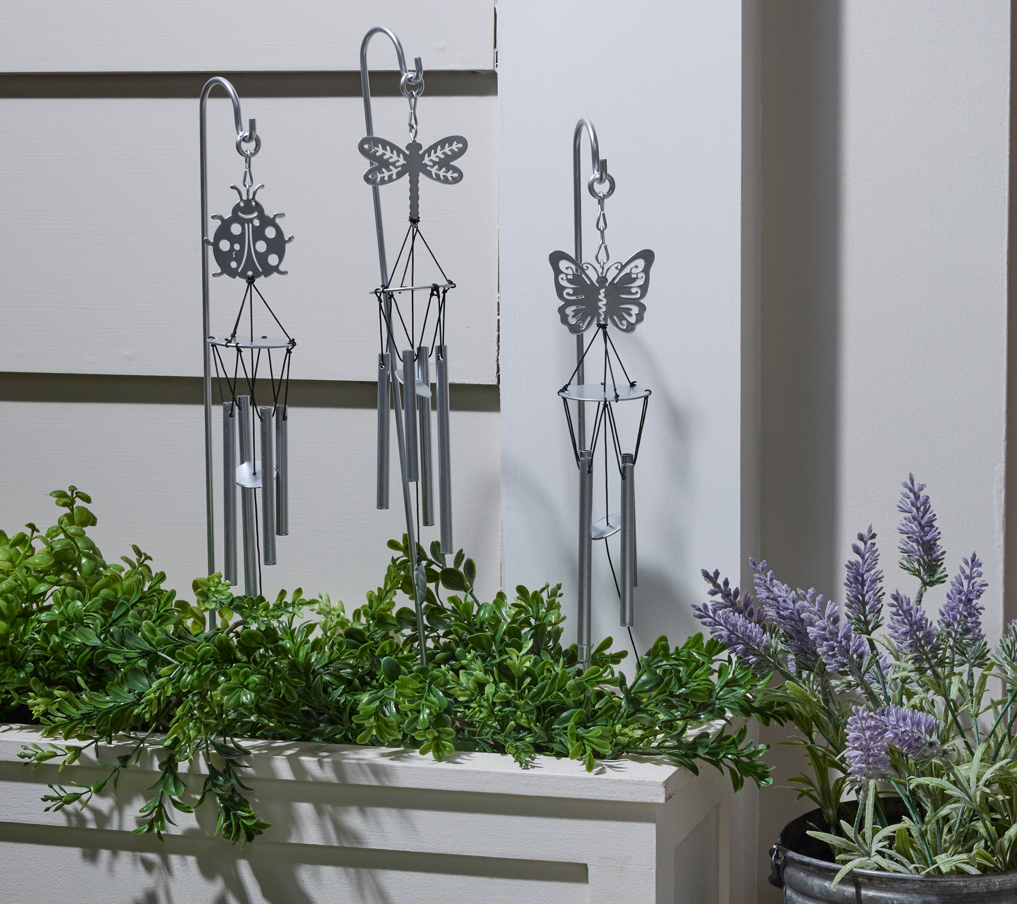 Girl Next Door By Carolyn Gracie Set of 3 Mini Planter Windchimes