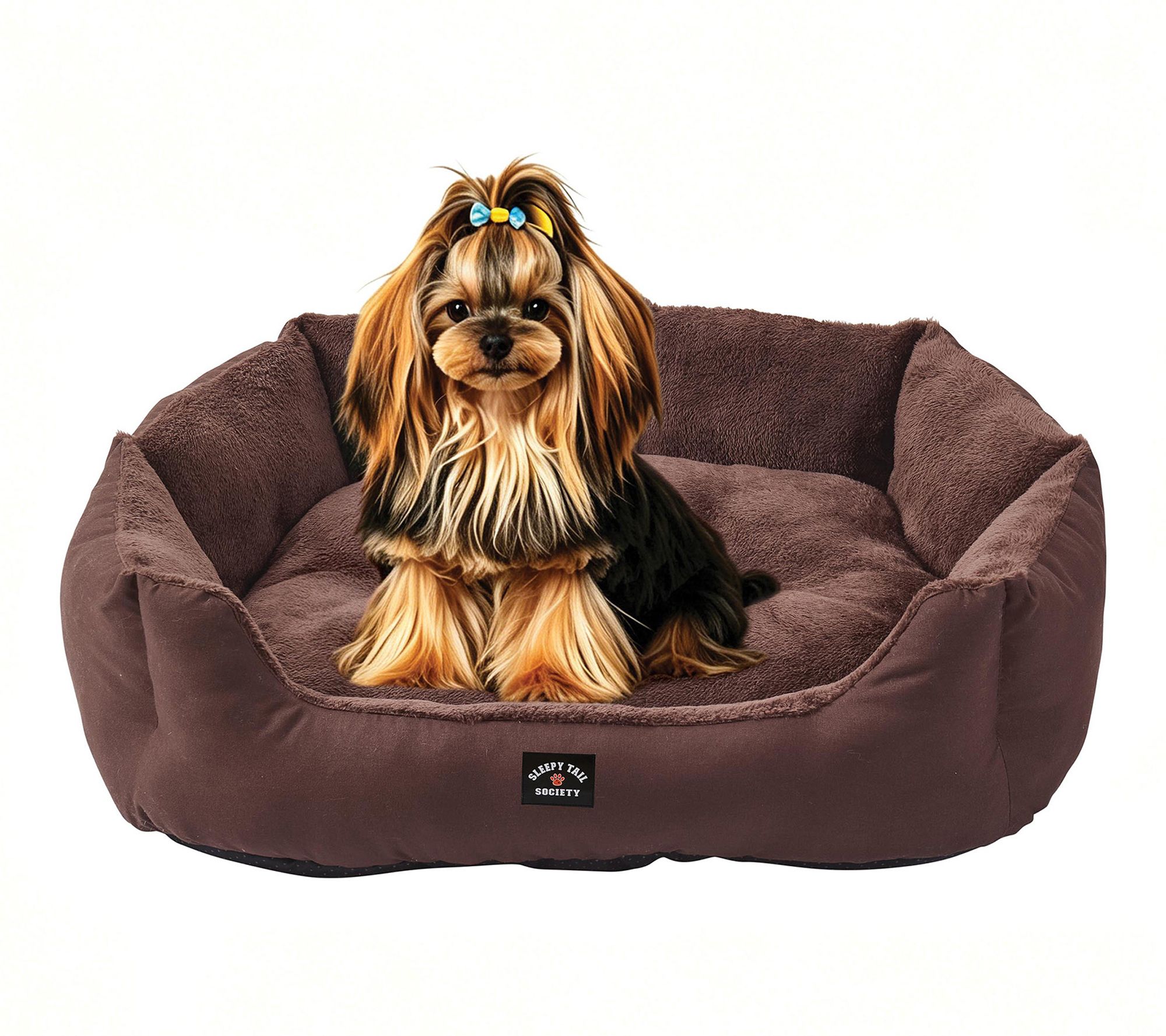 Sleepy Tail Society Large Peaches Cuddler Pet Bed