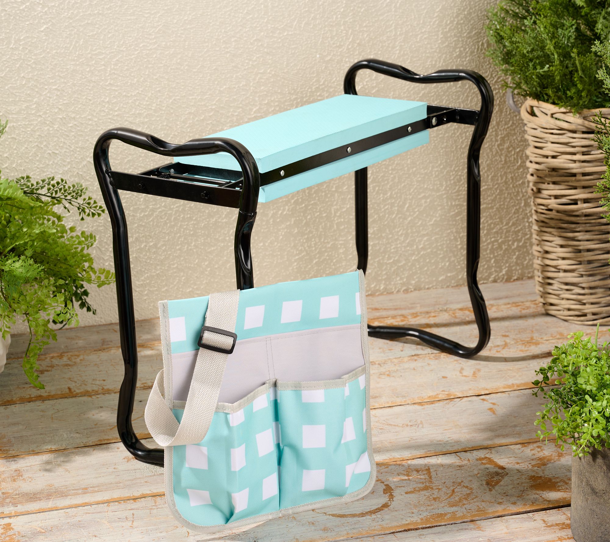 Girl Next Door Garden Seat/Kneeler with Removable Tool Belt