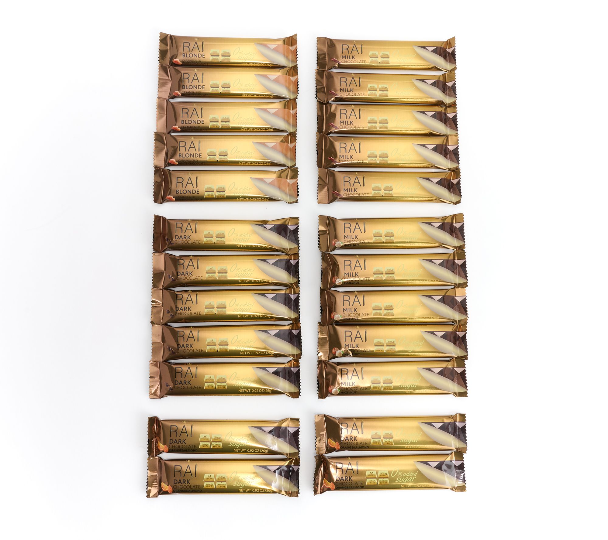 RAI Chocolate 24 Piece Grab & Go Chocolate Bars Assortment