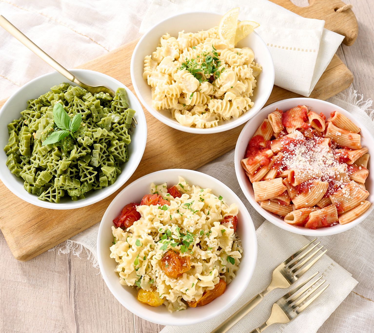 SH11/9 Tutoni's Flour Shop (4) 8-oz Trays of Fresh Made Pasta