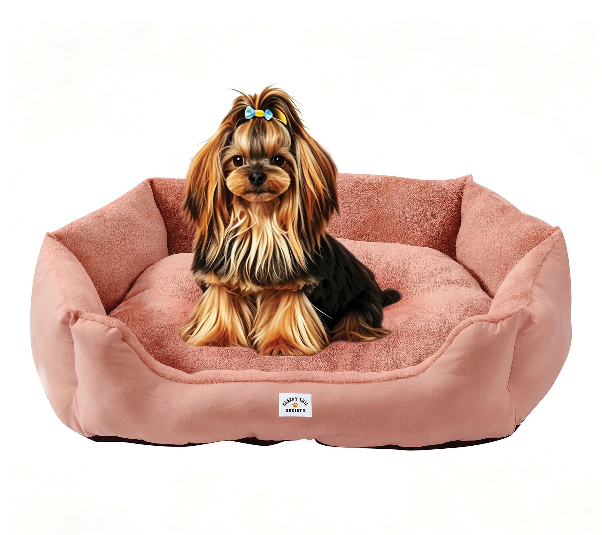 Sleepy Tail Society X-Large Peaches Cuddler Pet Bed