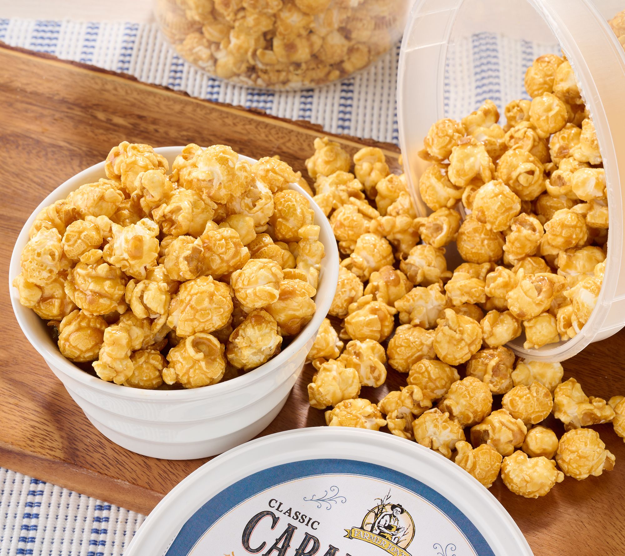Farmer Jon's (4) 10-oz Gourmet Popped Caramel Popcorn