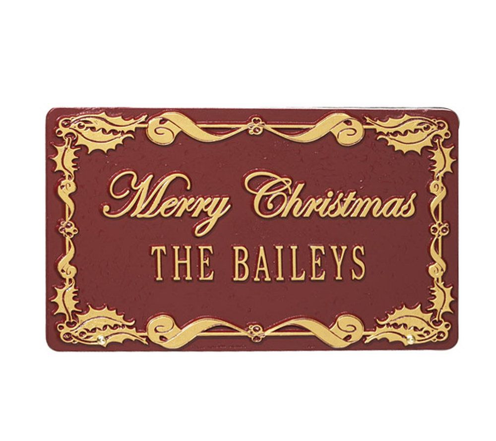 Merry Christmas Personalized Sign