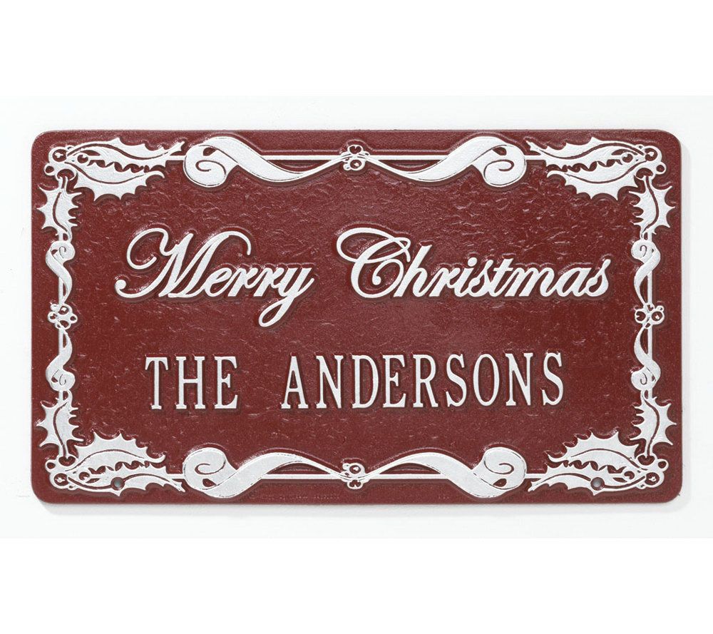 Merry Christmas Personalized Sign