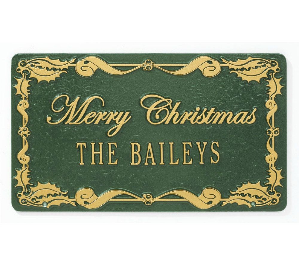 Merry Christmas Personalized Sign