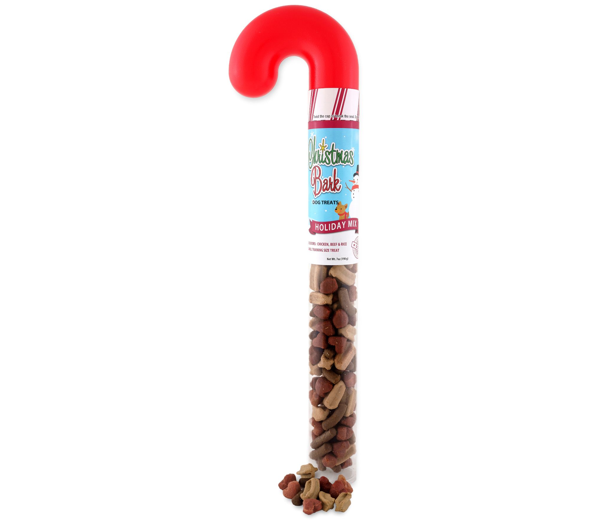 Christmas Bark Holiday Mix Candy Cane Dog Treats 2 Pack 7 oz