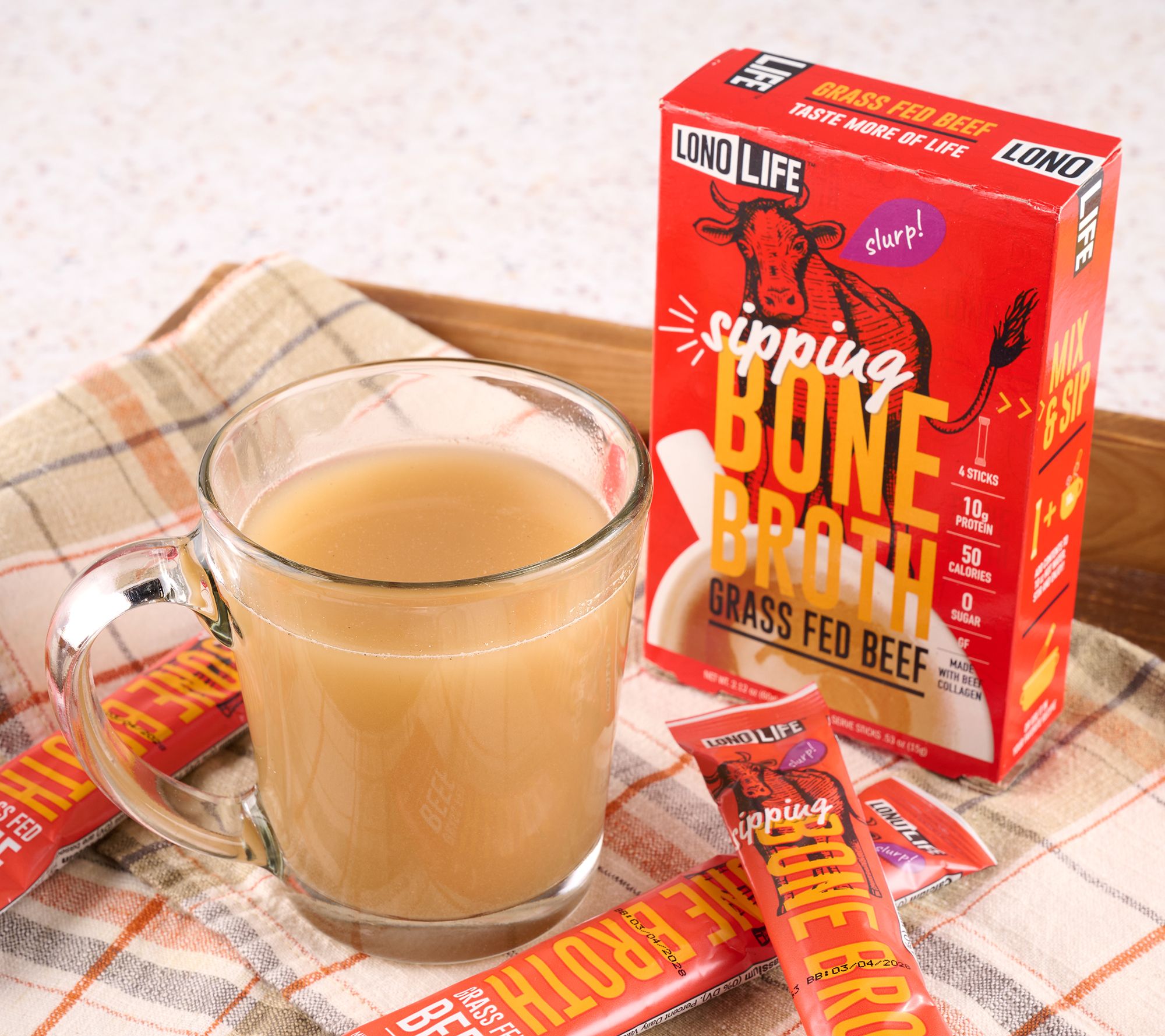 LonoLife 16 Single Serve Protein Packed Bone Broth Auto-Delivery