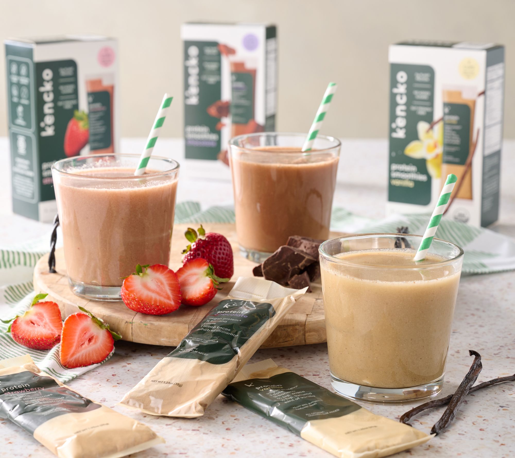 Kencko 16 Single Serve Protein Packed Smoothie Mixes