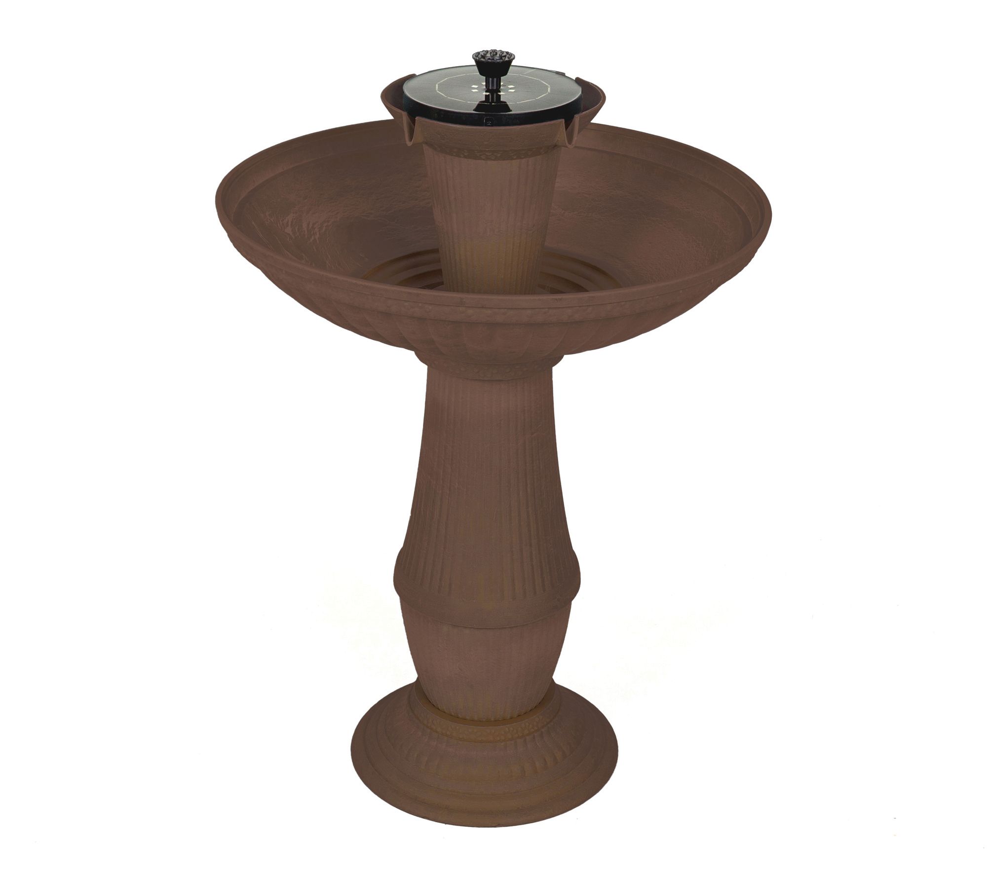 "As Is" Bernini 28" Firmastone Ventosa Solar LED Illuminated 6-in-1 Fountain
