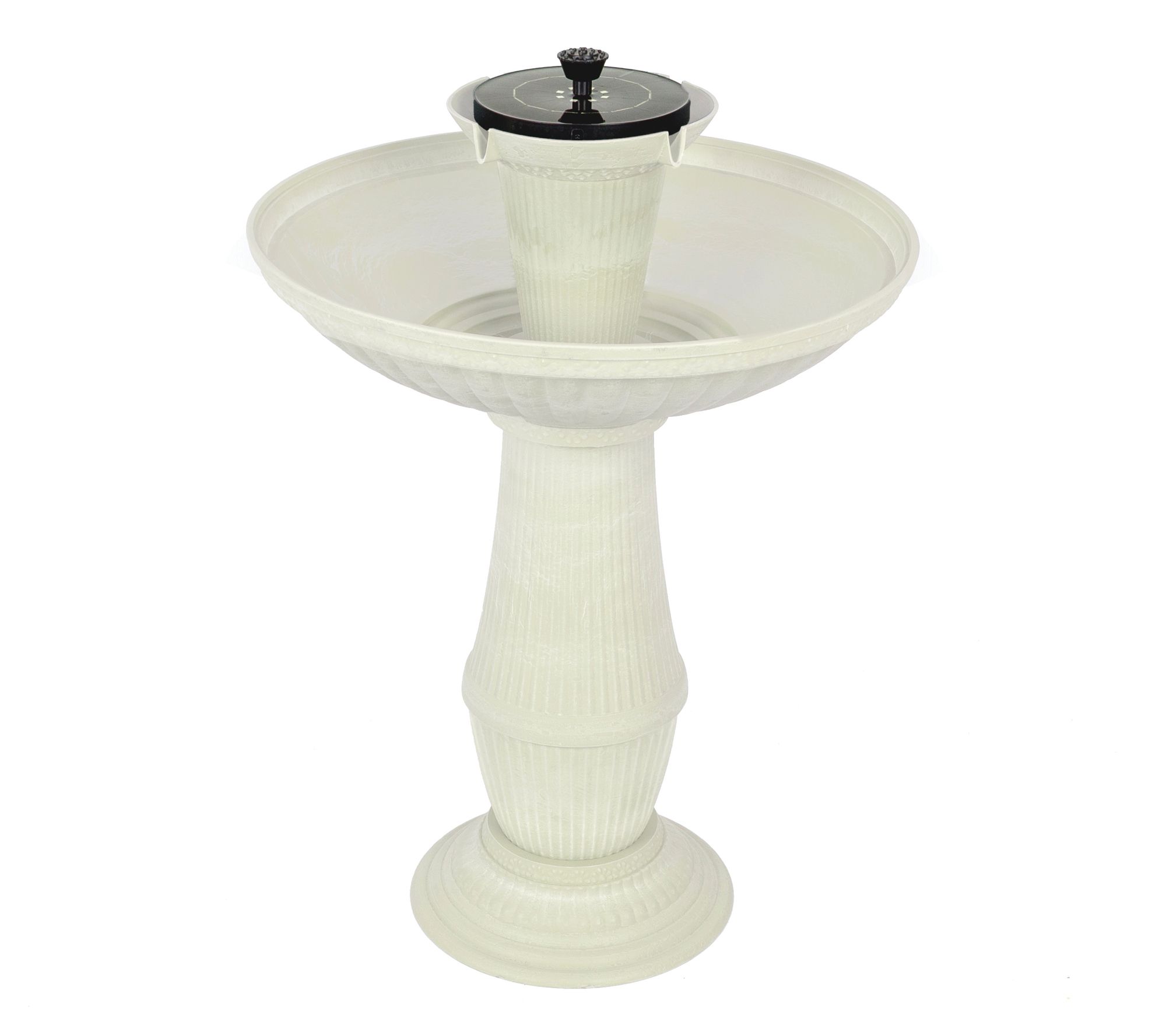 "As Is" Bernini 28" Firmastone Ventosa Solar LED Illuminated 6-in-1 Fountain