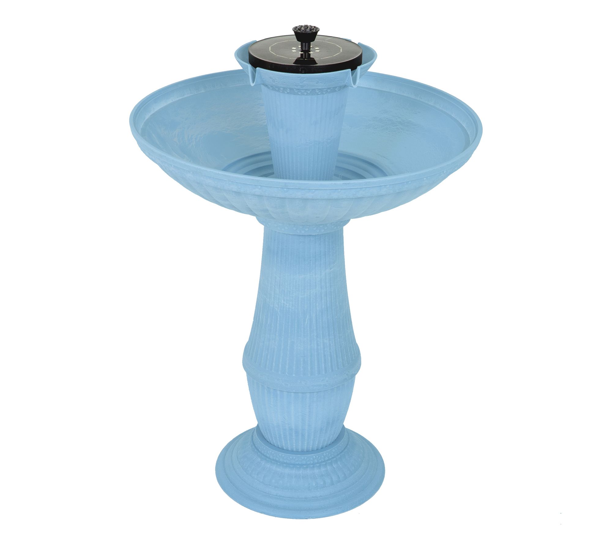 "As Is" Bernini 28" Firmastone Ventosa Solar LED Illuminated 6-in-1 Fountain