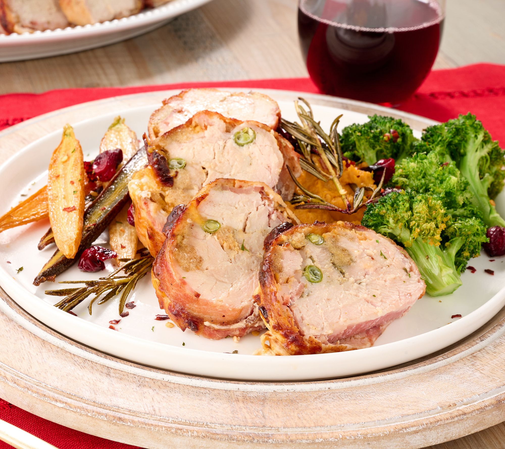 SH 11/9 Family Farms (2) 1.5-lb Bacon Wrapped Stuffed Turkey