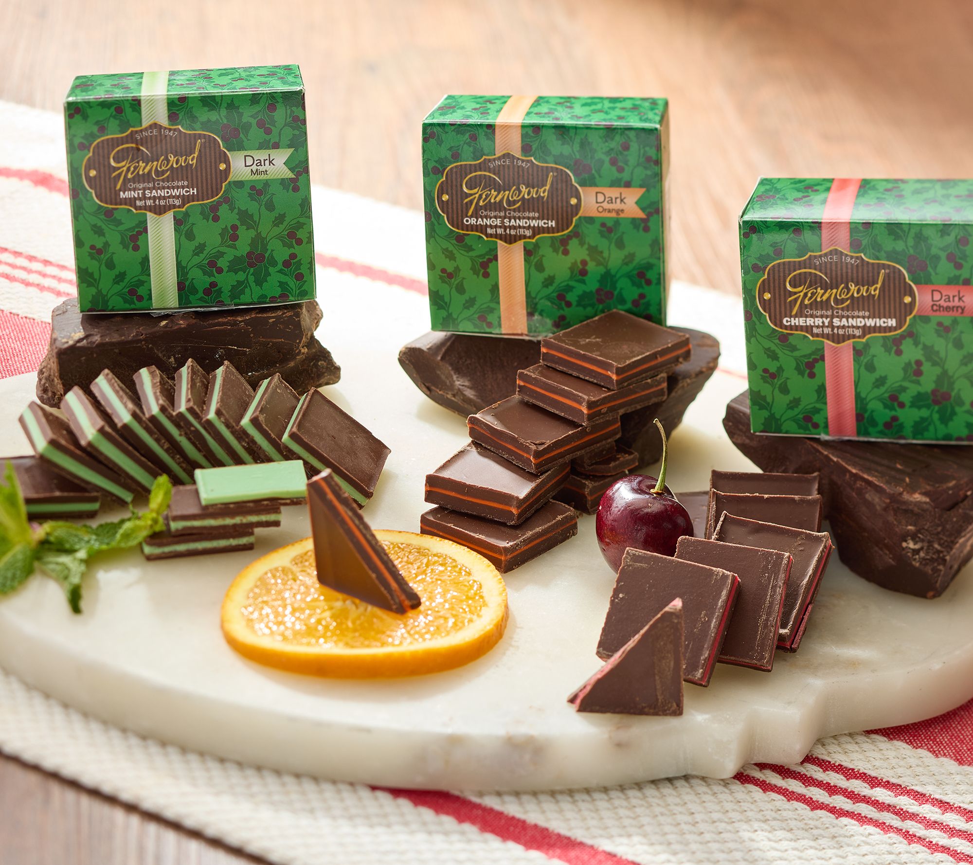 Fernwood Candy Layered Handcrafted Chocolates in 3 Boxes