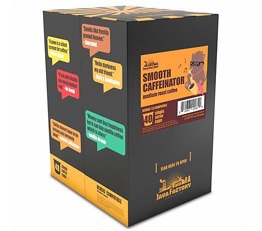 Java Factory Roasters 40-Count Smooth Caffeinator Coffee Pods