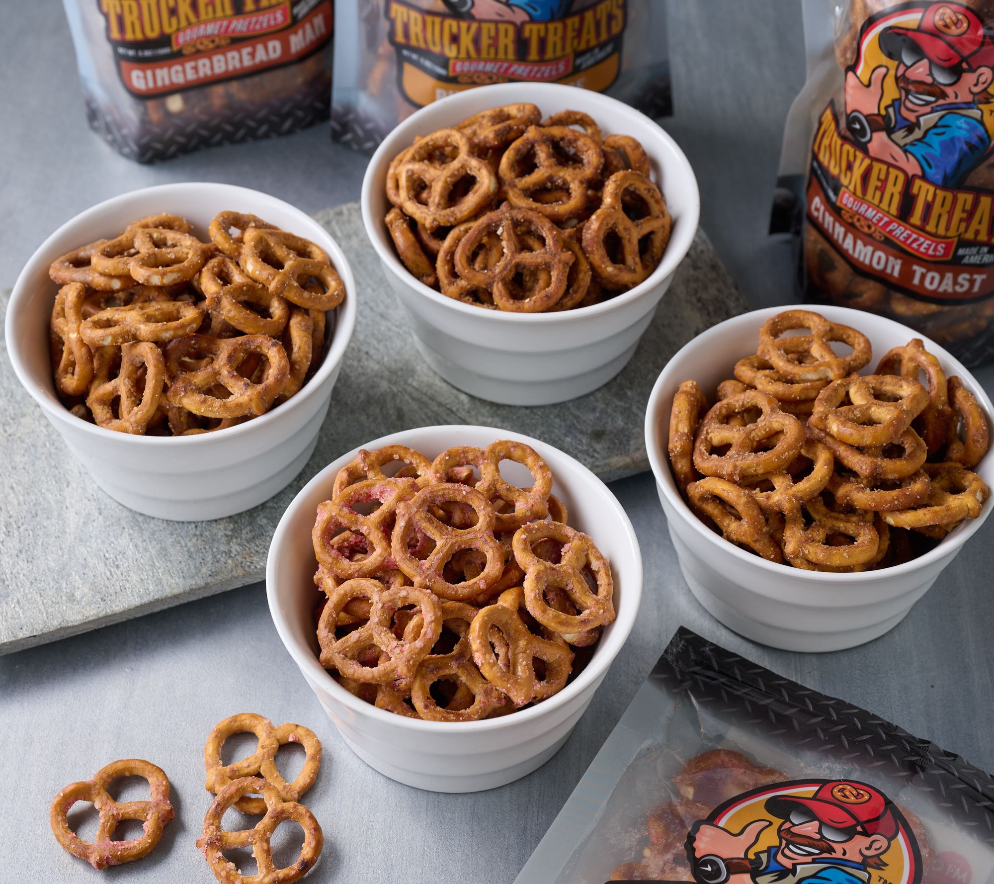 Trucker Treats (6) 5.3oz Seasonal Flavored Pretzels
