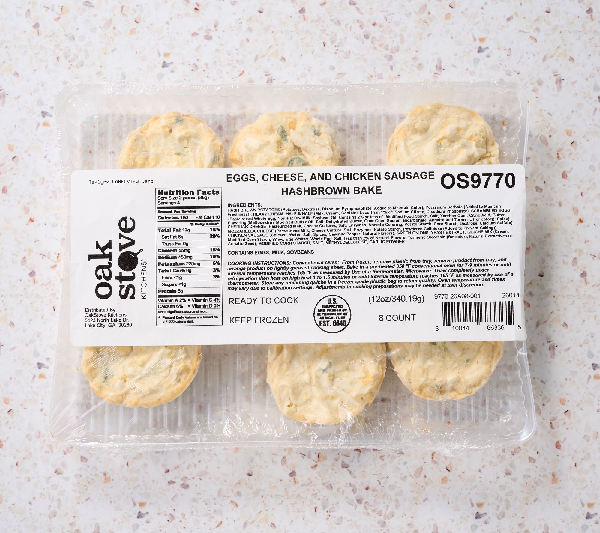 Oak Stove Kitchens (8) Individual Stuffed Hashbrowns