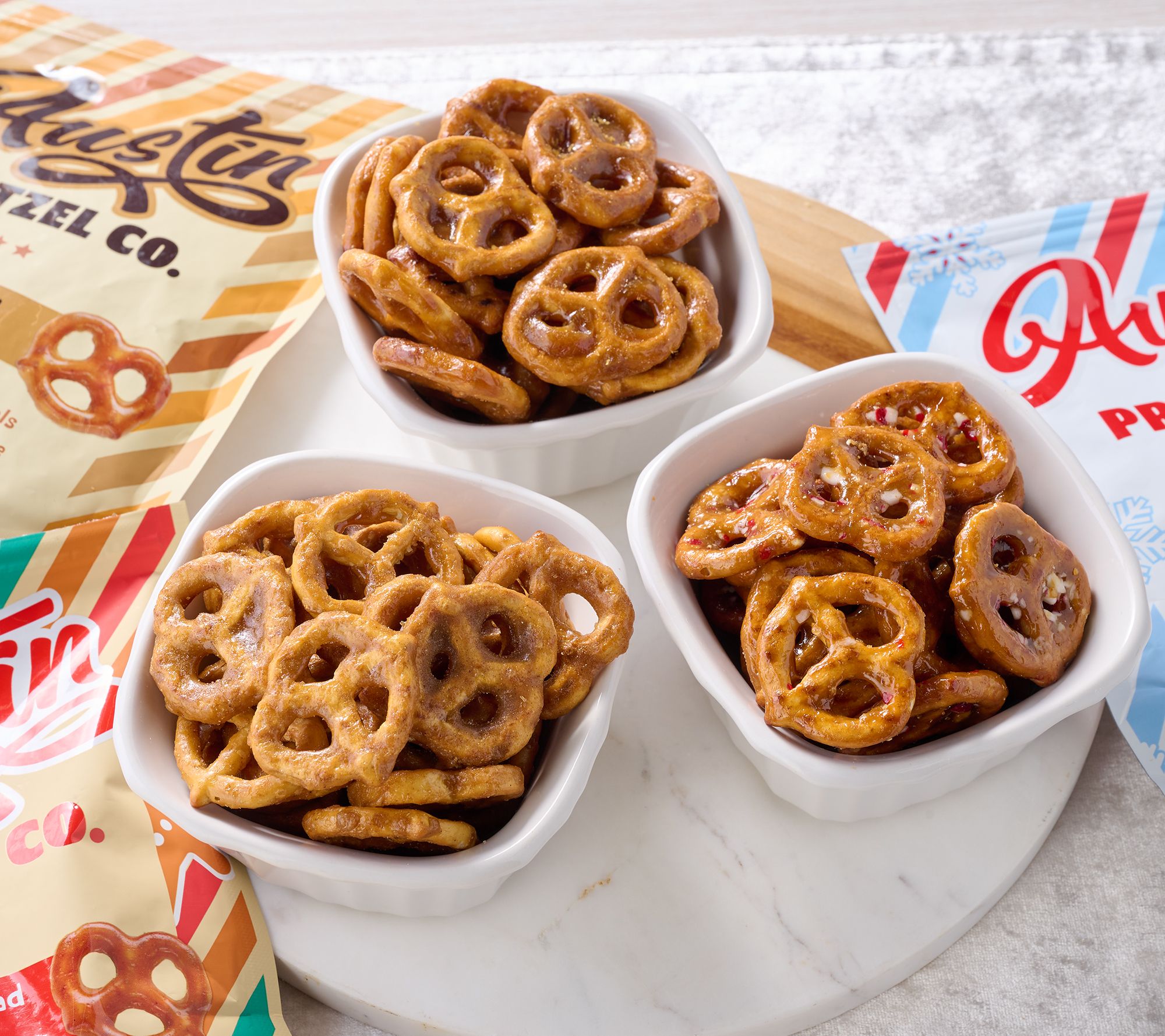 Austin Pretzel Co. (6) 6oz Bags Butter Toffee Pretzels