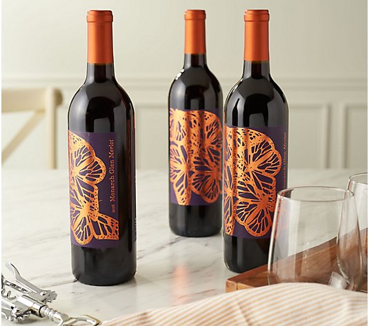Martha Stewart Wine 3 Bottles Fall Wine Set Auto-Delivery