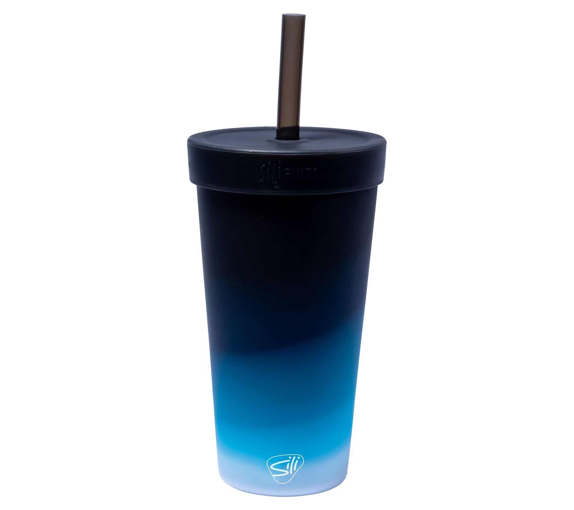 Silipint: Silicone 22oz Straw Tumbler: Moon Beam - Reusable Unbreakable Cup, Flexible, Hot/Cold, Airtight Lid, Travel