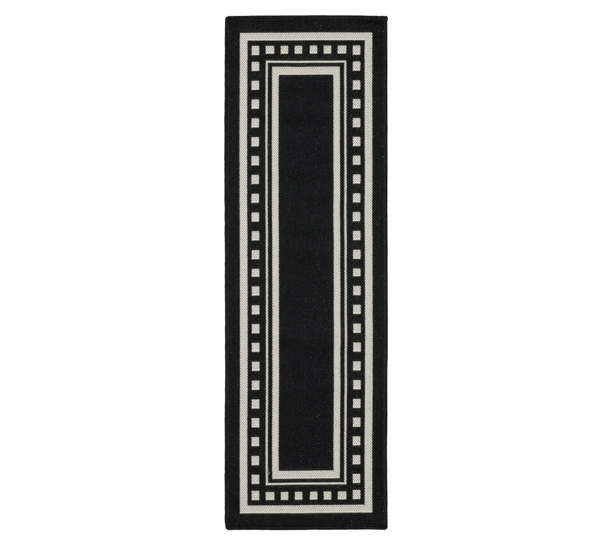 Veranda Living Dot Border Reversible 20" x 60" Rug