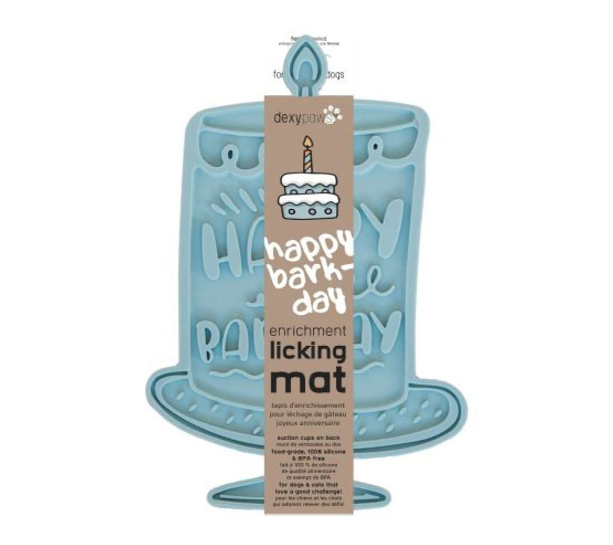 Dexypaws Enrich ment Lick Mat, Grooved Dog Fee ding Pad