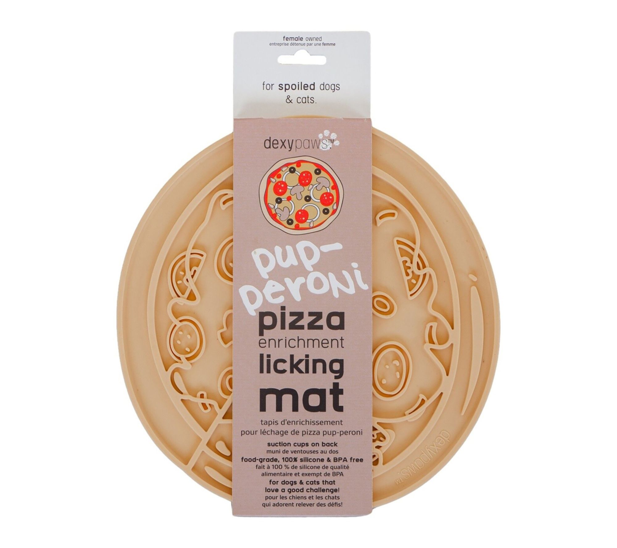 Dexypaws Enrich ment Lick Mat, Grooved Dog Fee ding Pad