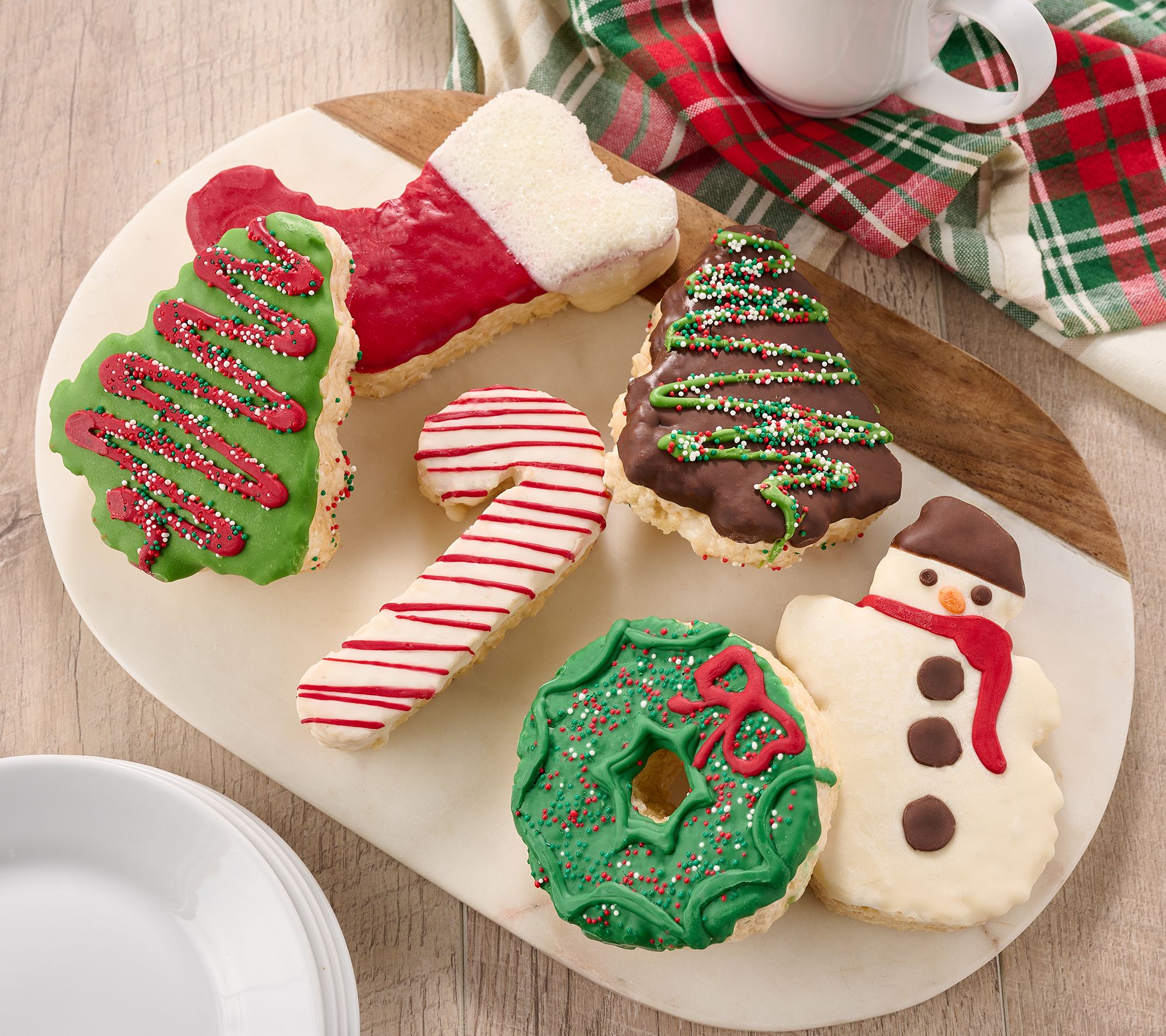 SH12/7 Byrd's (6) 3.5oz Chocolate Dipped Holiday Rice Crispies