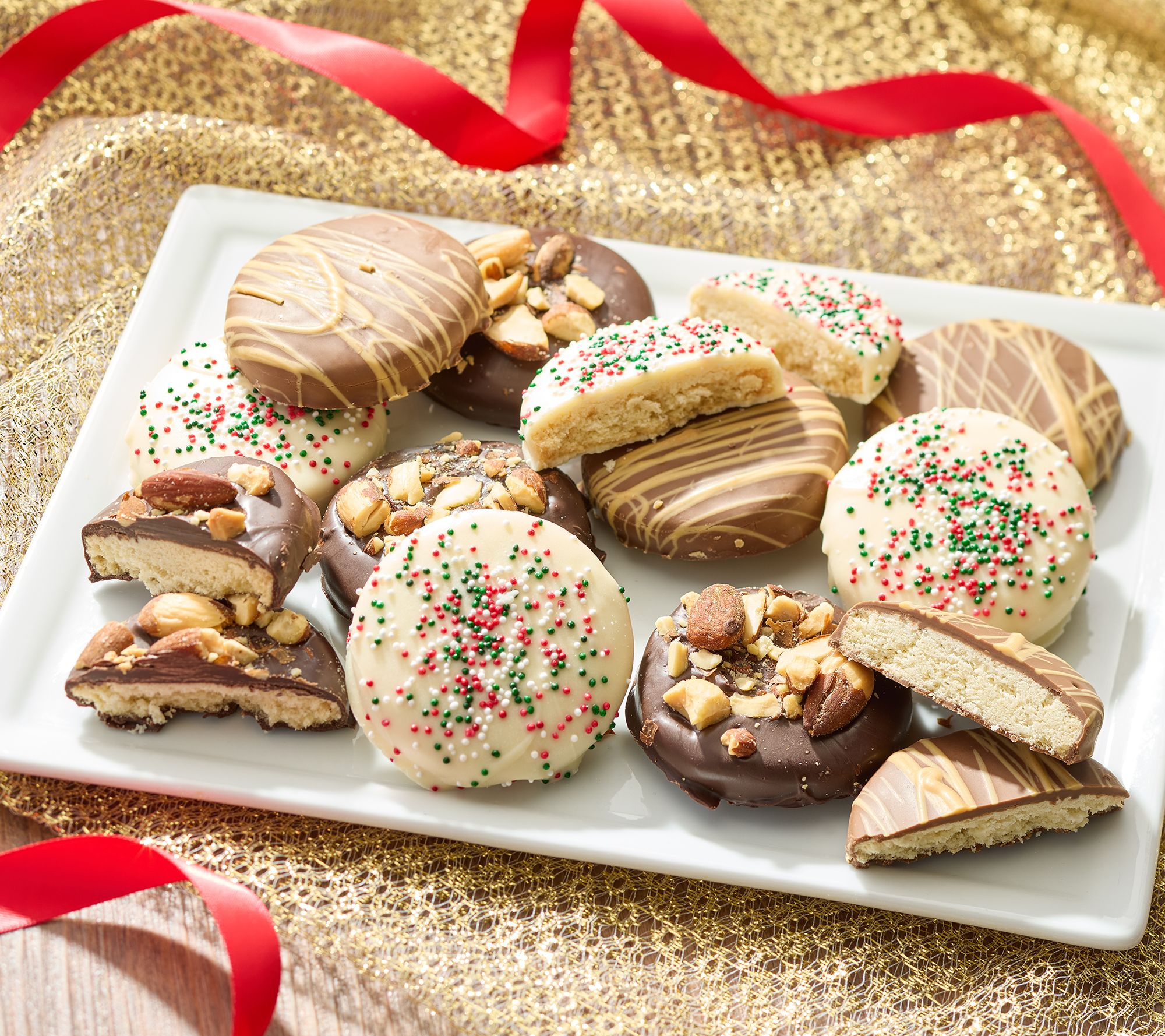 Landies Candies 18pc Dipped Shortbread Cookies in Gift Box
