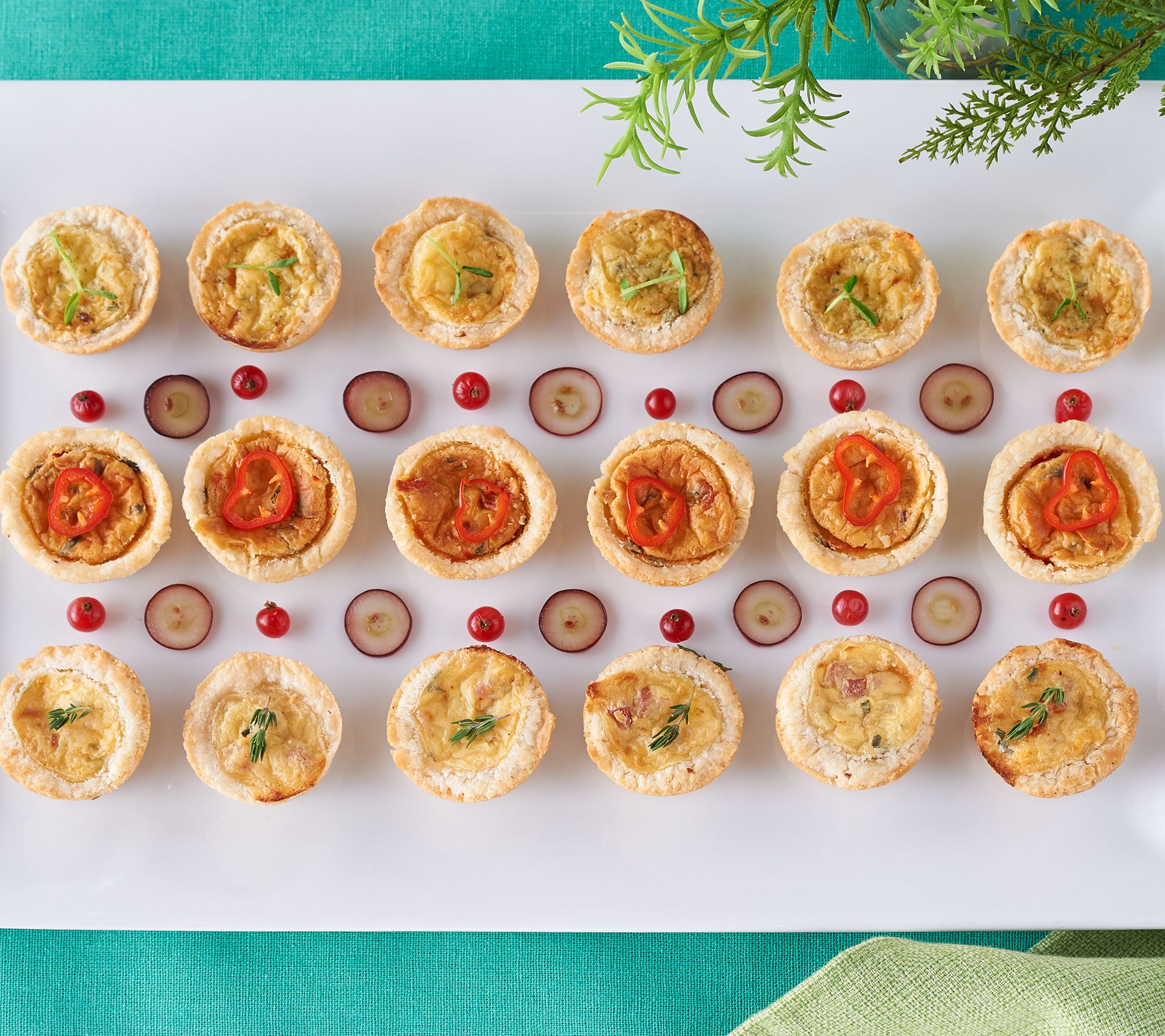 Valerie Bertinelli's Very Best 60-piece Mini Quiche Sampler - Qvc.com