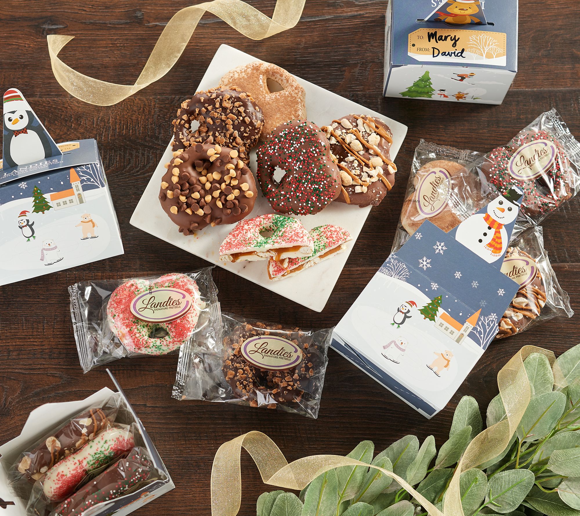 (QVC) Landies Candies 24Piece Holiday Stuffed Pretzels Collection