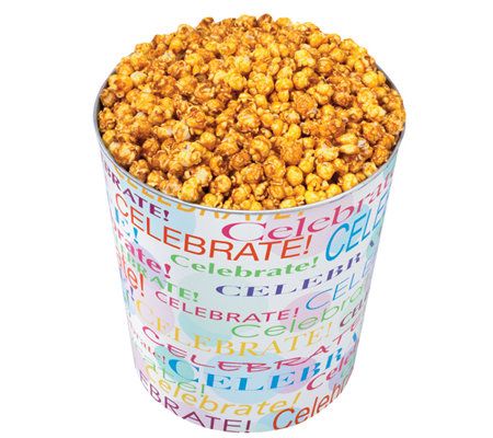 Utz 3 1/2 Gallon tin filled with Caramel Popcorn - QVC.com