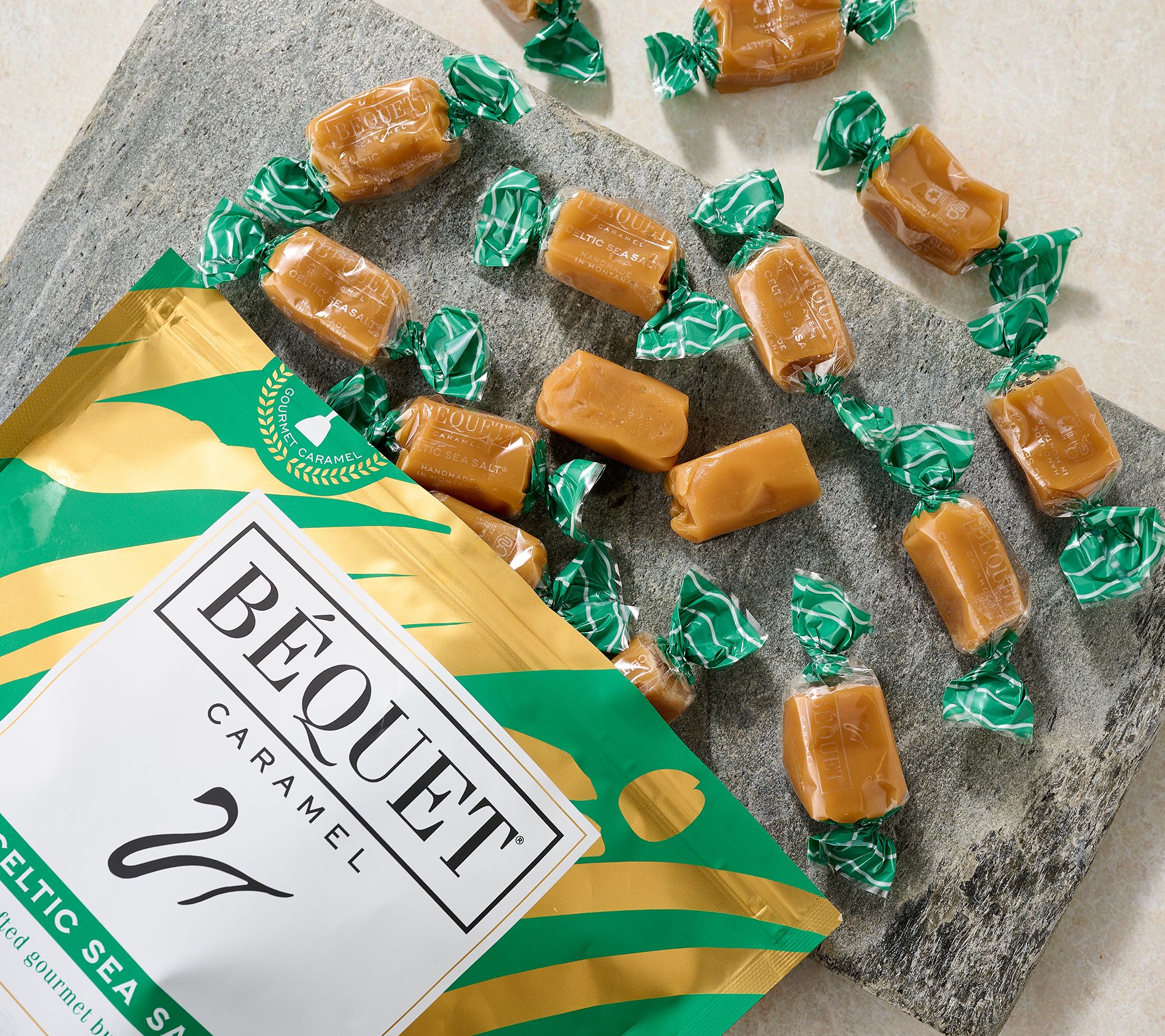  Bequet Caramel 24oz Bag Salted Butterscotch or Celtic Sea Salt Caramels - M139718