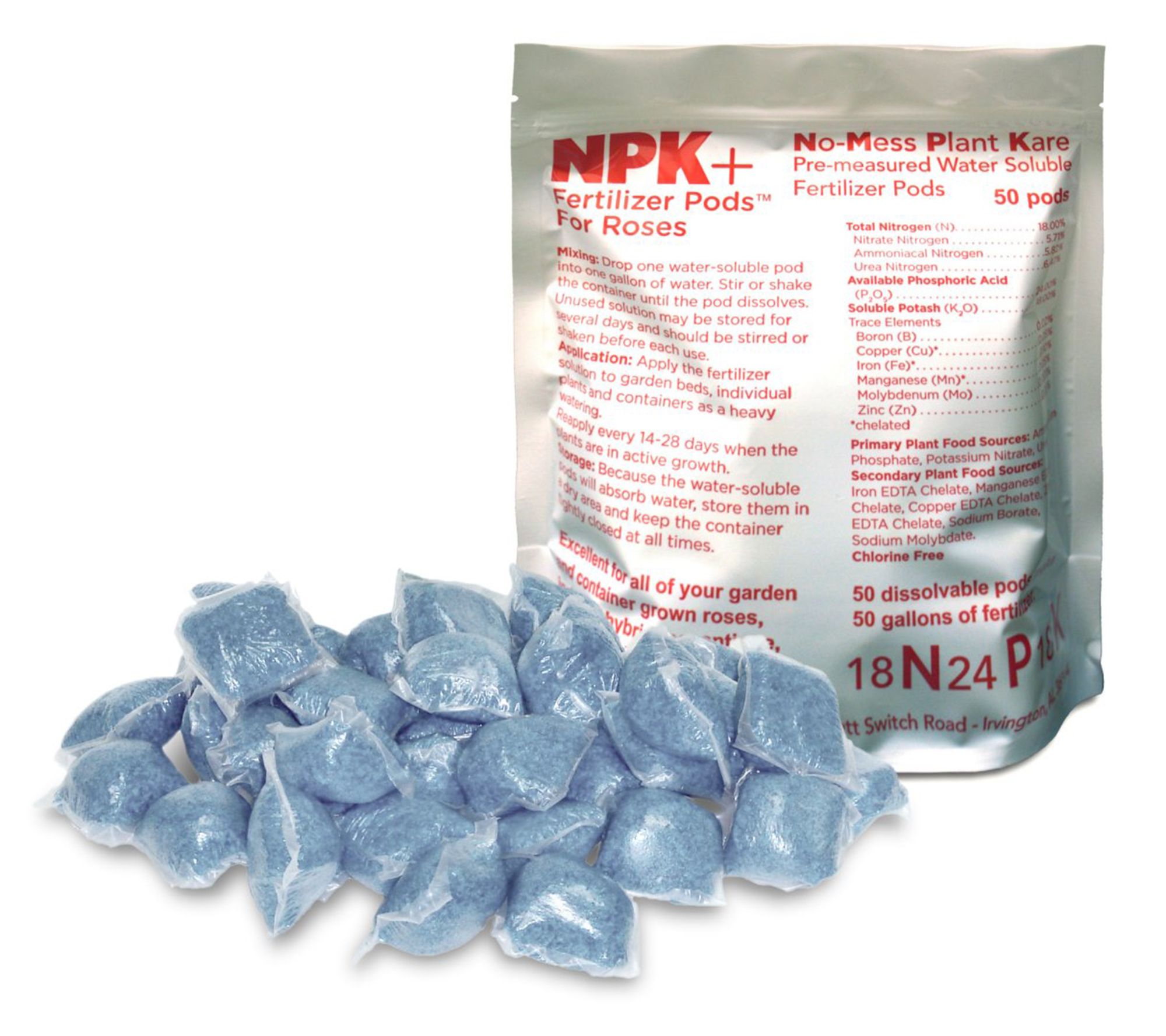 NPK+ 50-Piece Fertilizer Pods For Roses