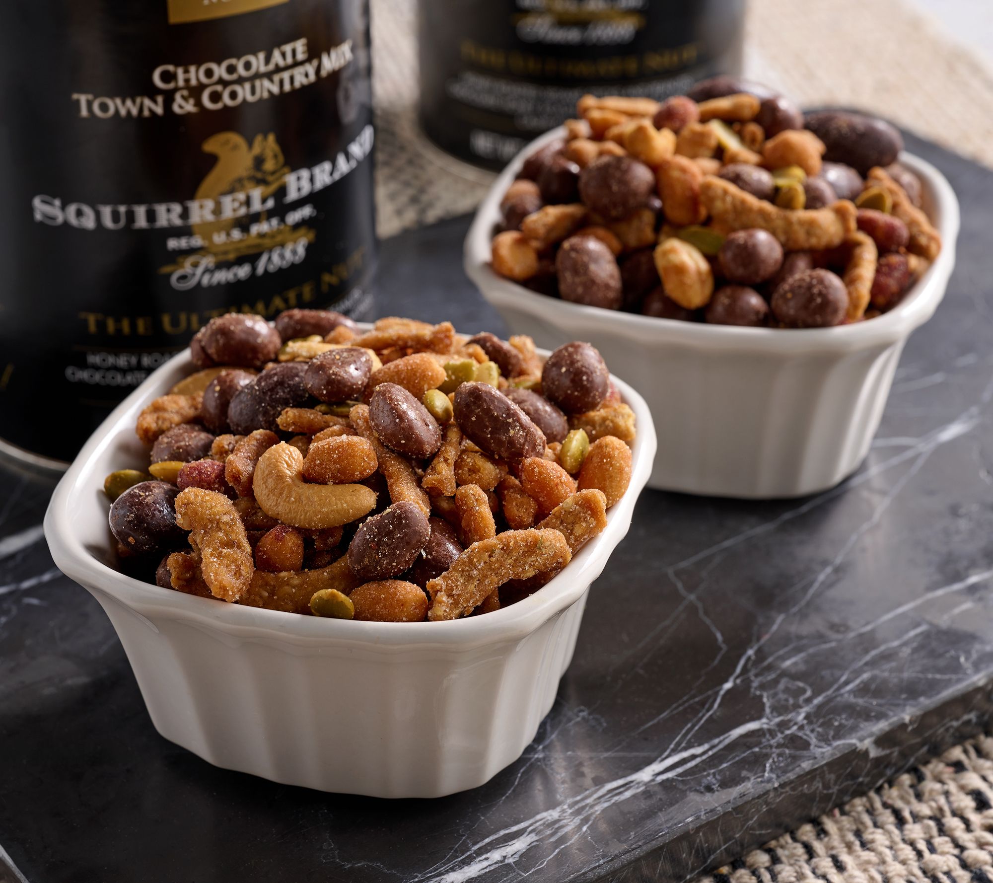  Squirrel Brand (2) 16-17oz Original & Chocolate Town & Country Mix