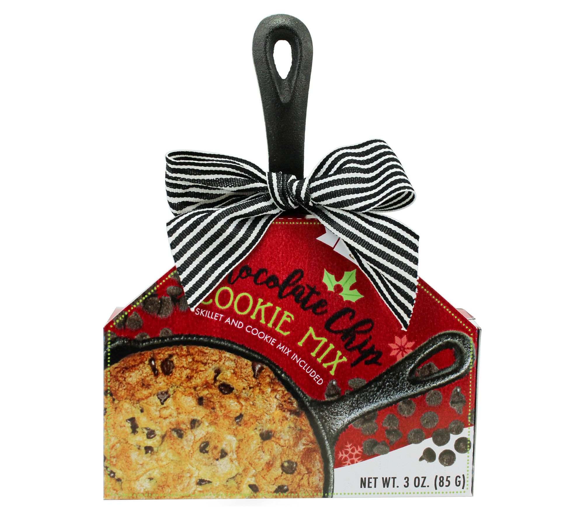 6.25 Cast Iron Skillet w/ Baking Mix Gift Set (Chocolate Chip or