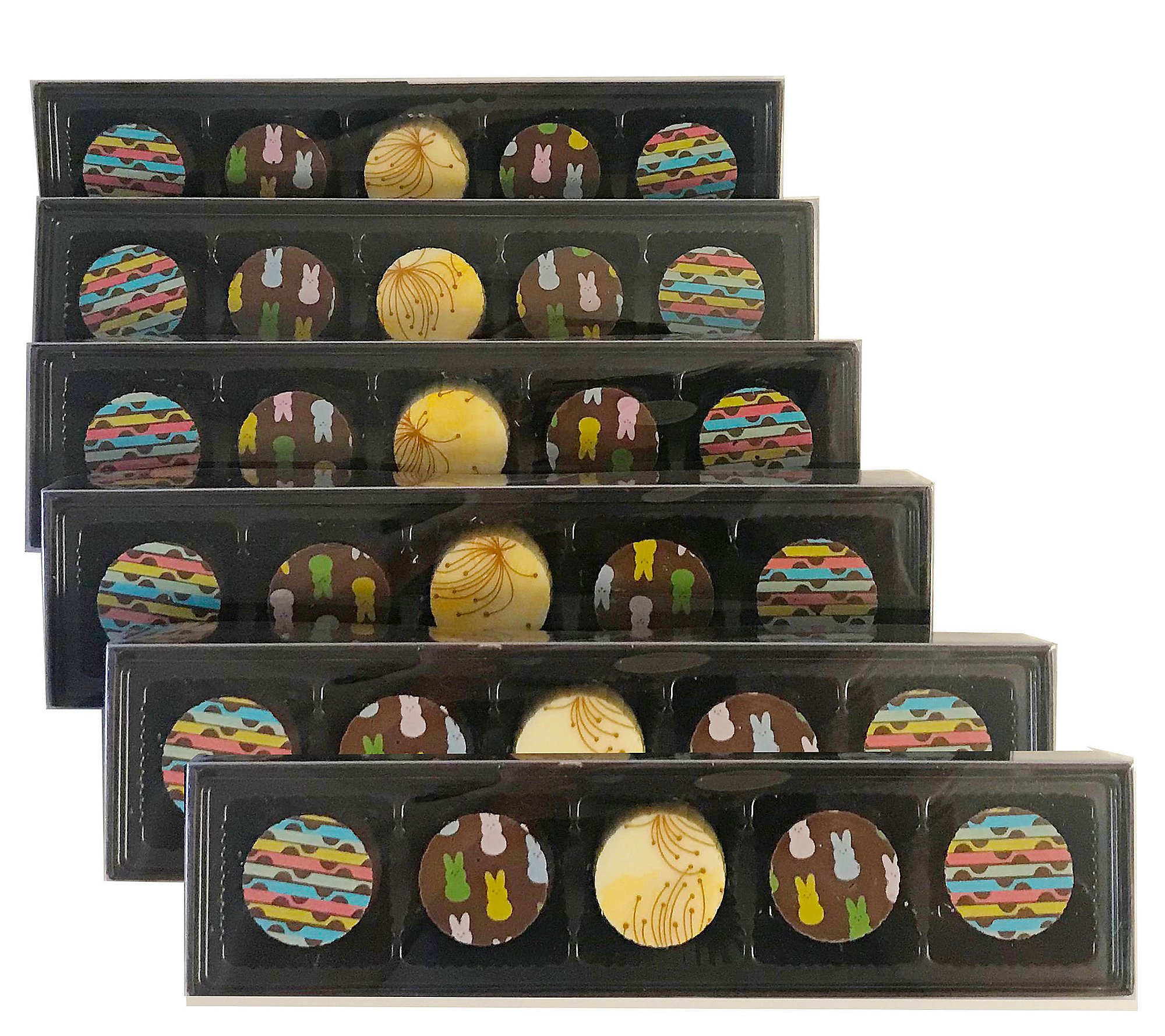 Chocolate Works (6) 5-Piece Easter Basket Truff le Suprises