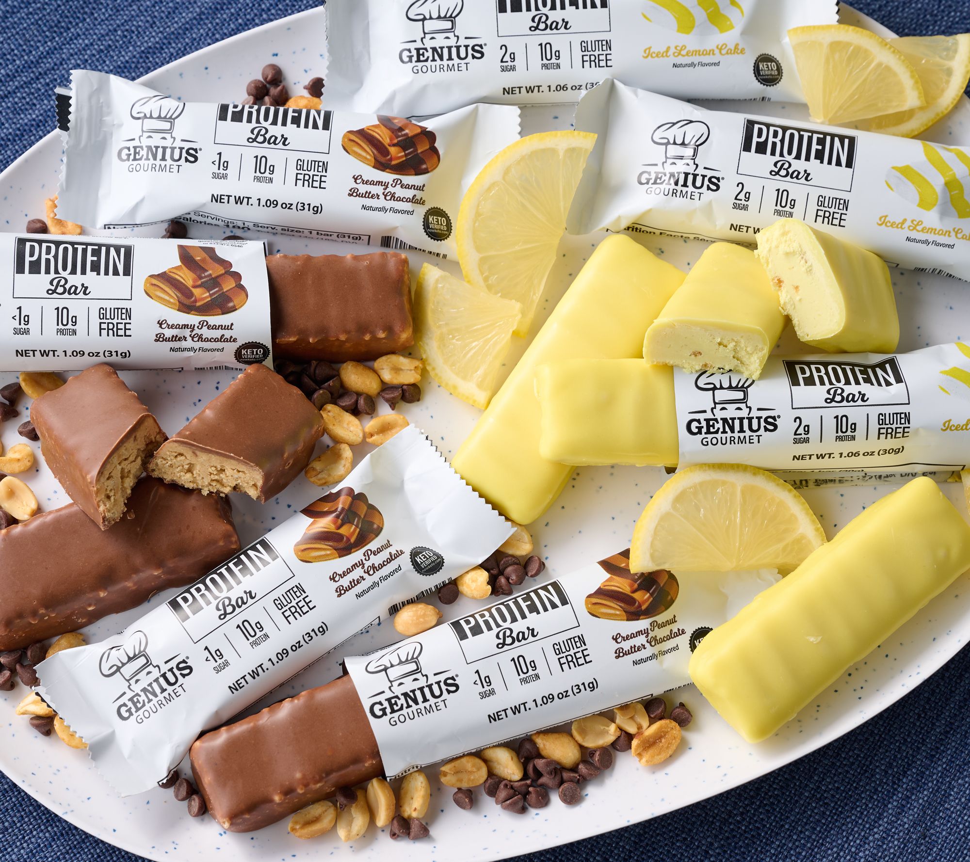 Genius Gourmet (20) Count Individually Wrapped Crispy Protein Bars