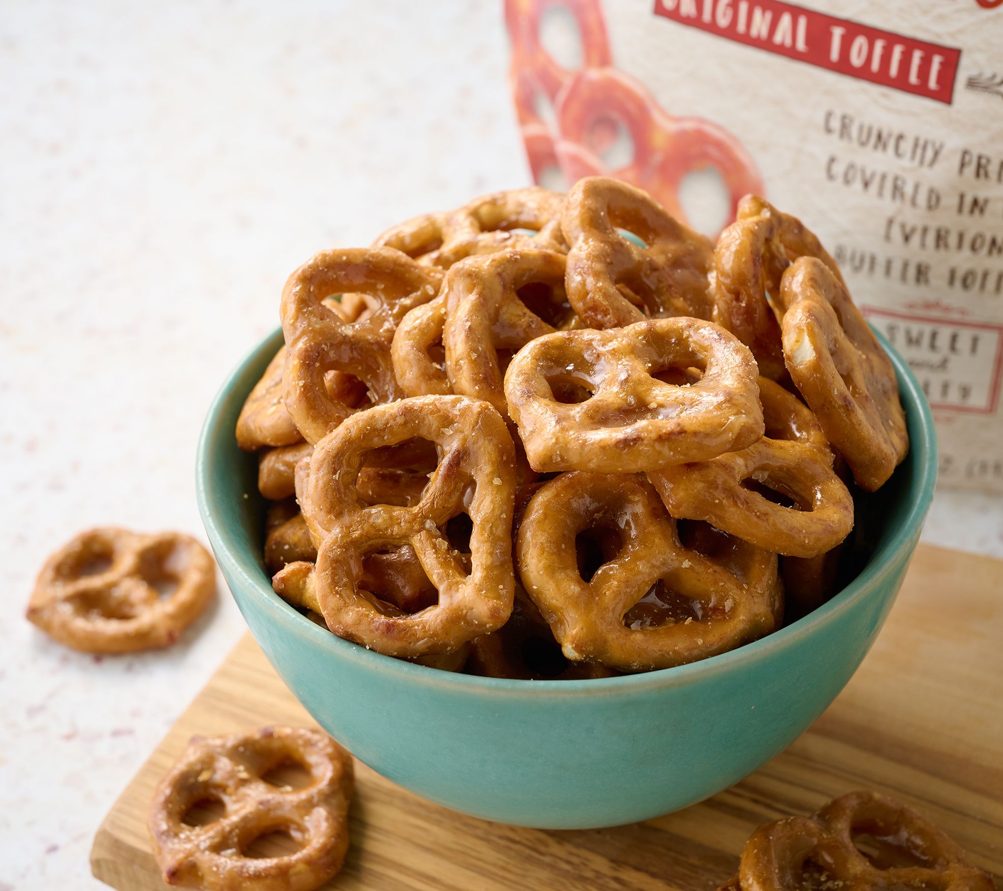 Everton Toffee (5) 4oz Bags Premium Butter Toffee Pretzels