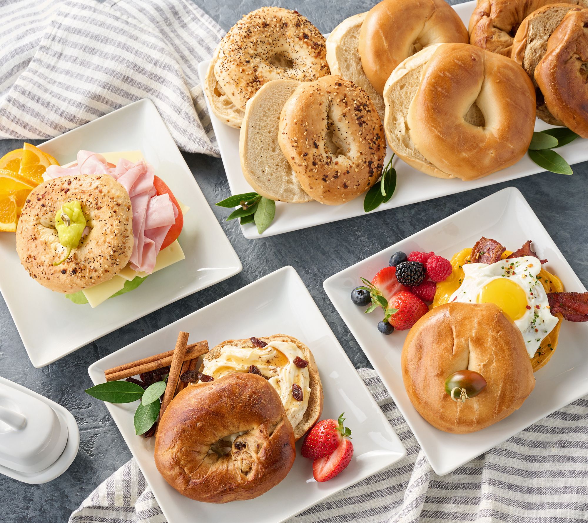 Just Bagels (18) 4oz Pre-Sliced Boiled NYC Bagels