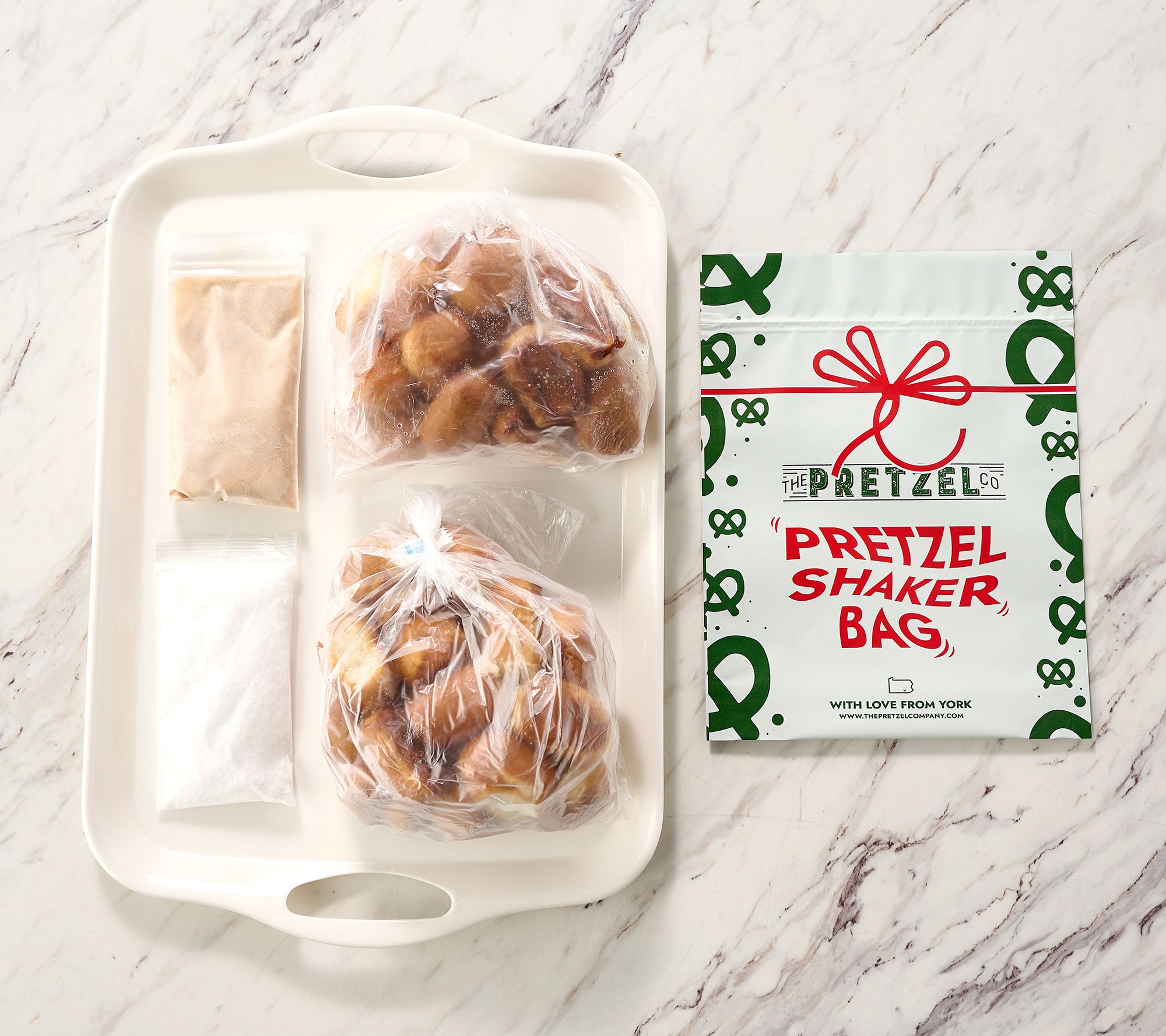 The Pretzel Co. 40ct Cinnamon Sugar Shaker Pretzel Nuggets | QVC