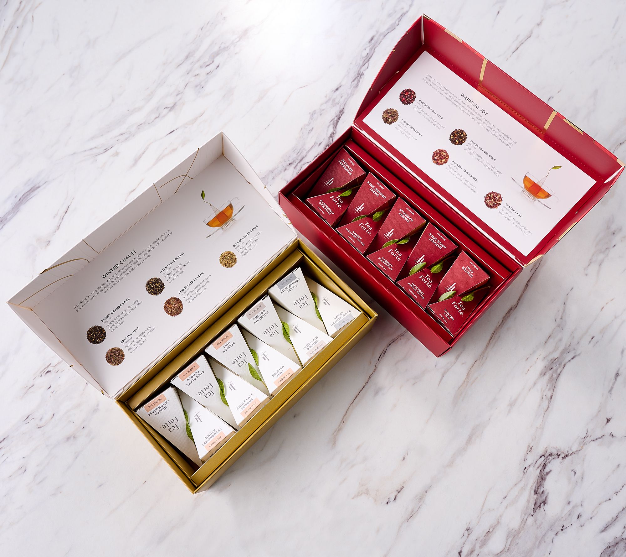 Tea Forte (2) 10ct Holiday Tea Infuser Gift Boxes - QVC.com