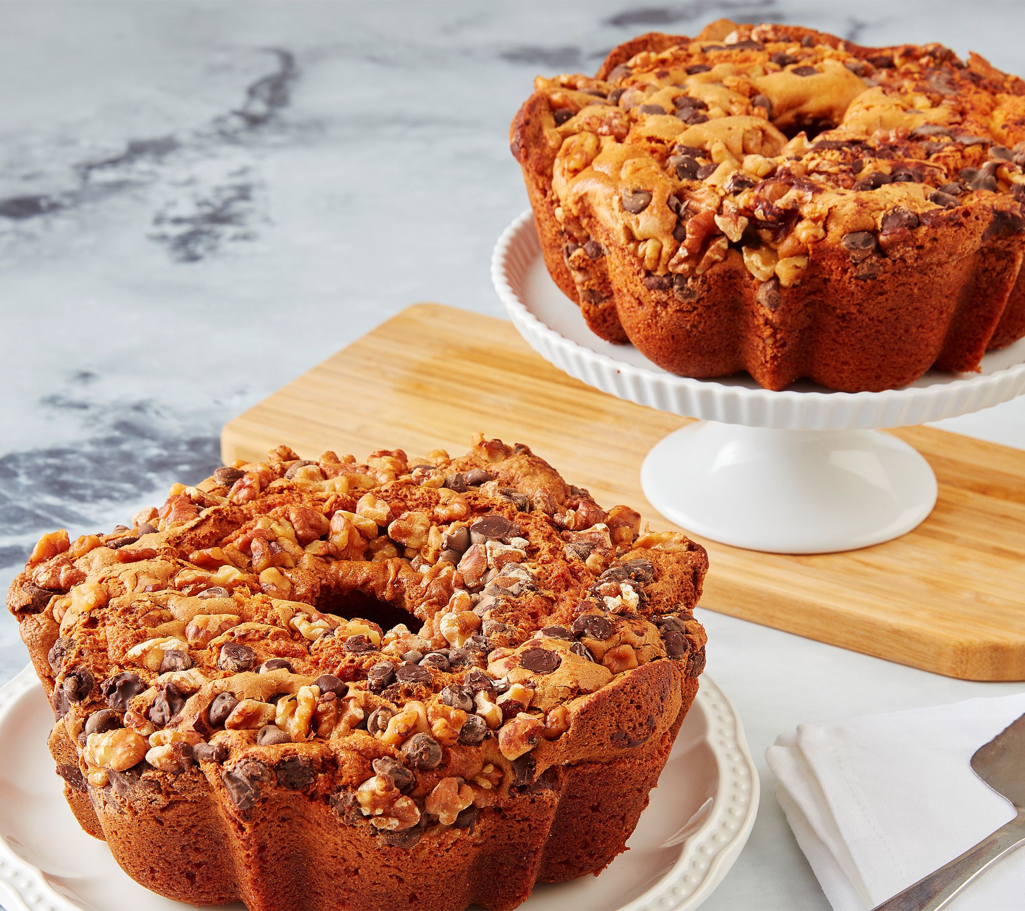 My Grandma's (2) 8" Chocolate Chip Coffee Cakes