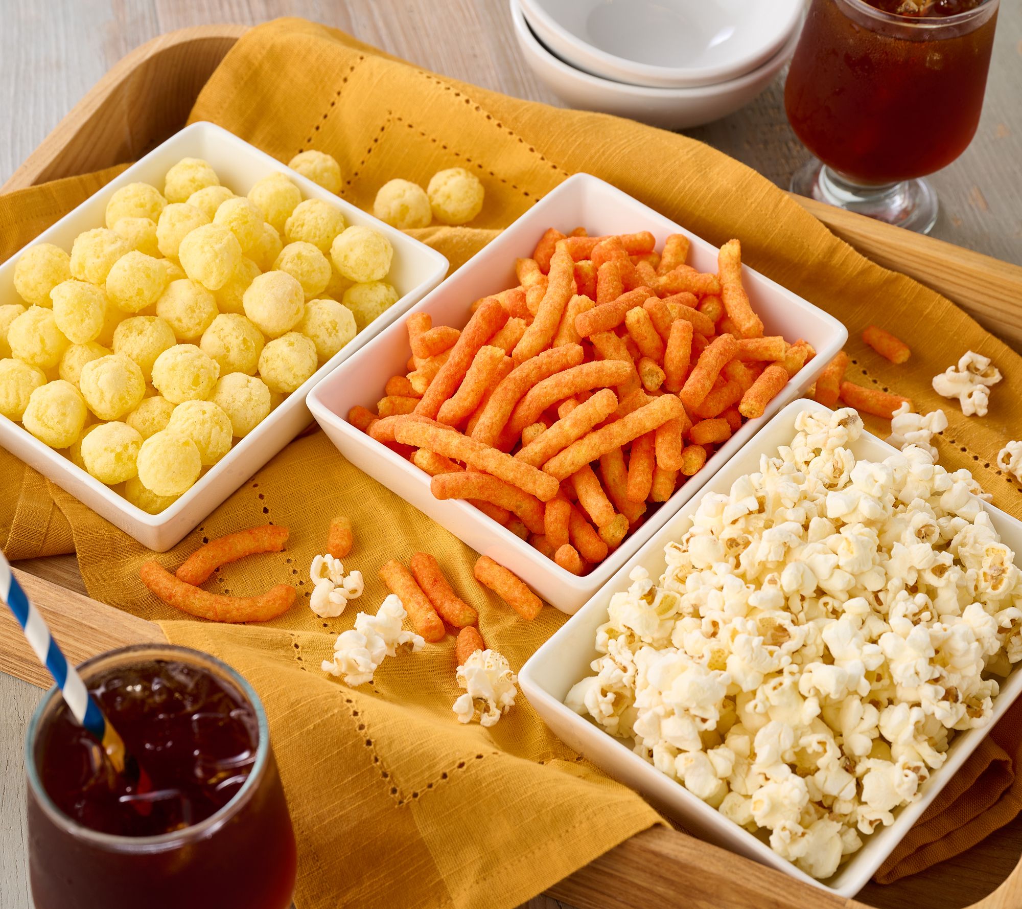 Lesser Evil (6) 4.6oz Bags Cheezy Crunchy Snack Assortment