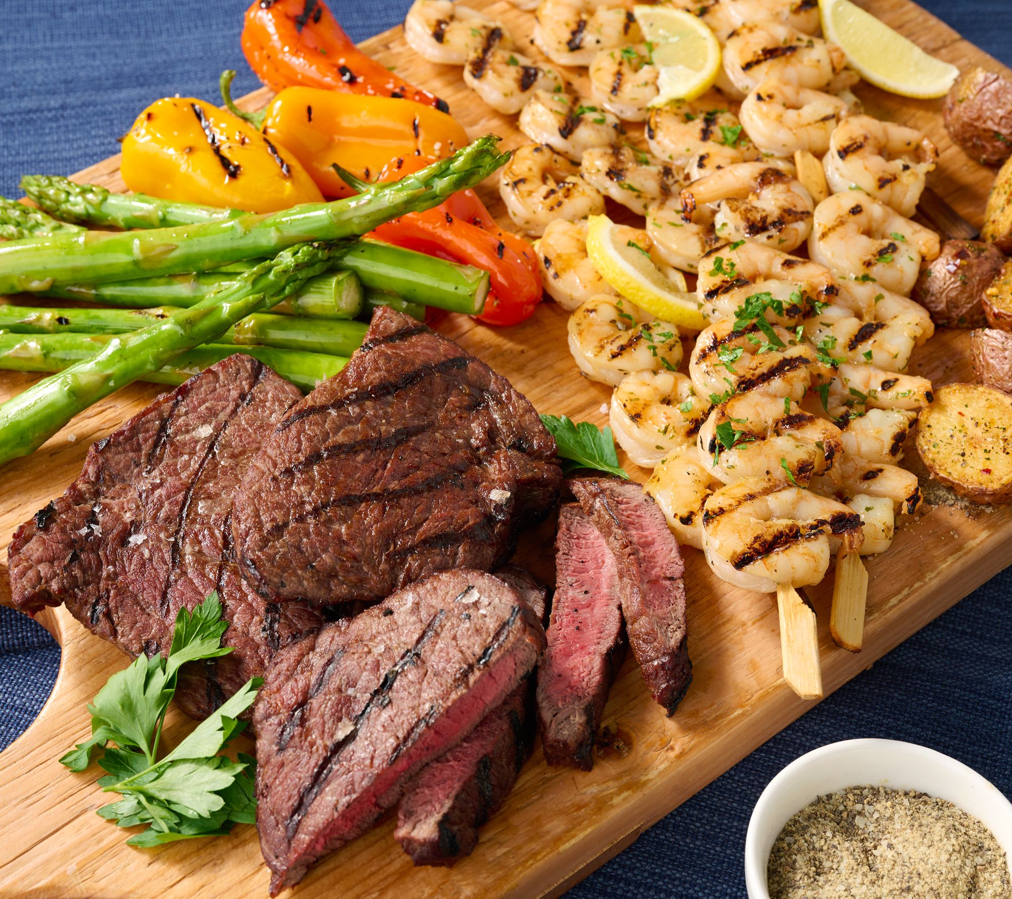 Rastelli's (8) 6-oz Black Angus Sirloin w/ 24-ct Shrimp Skewers