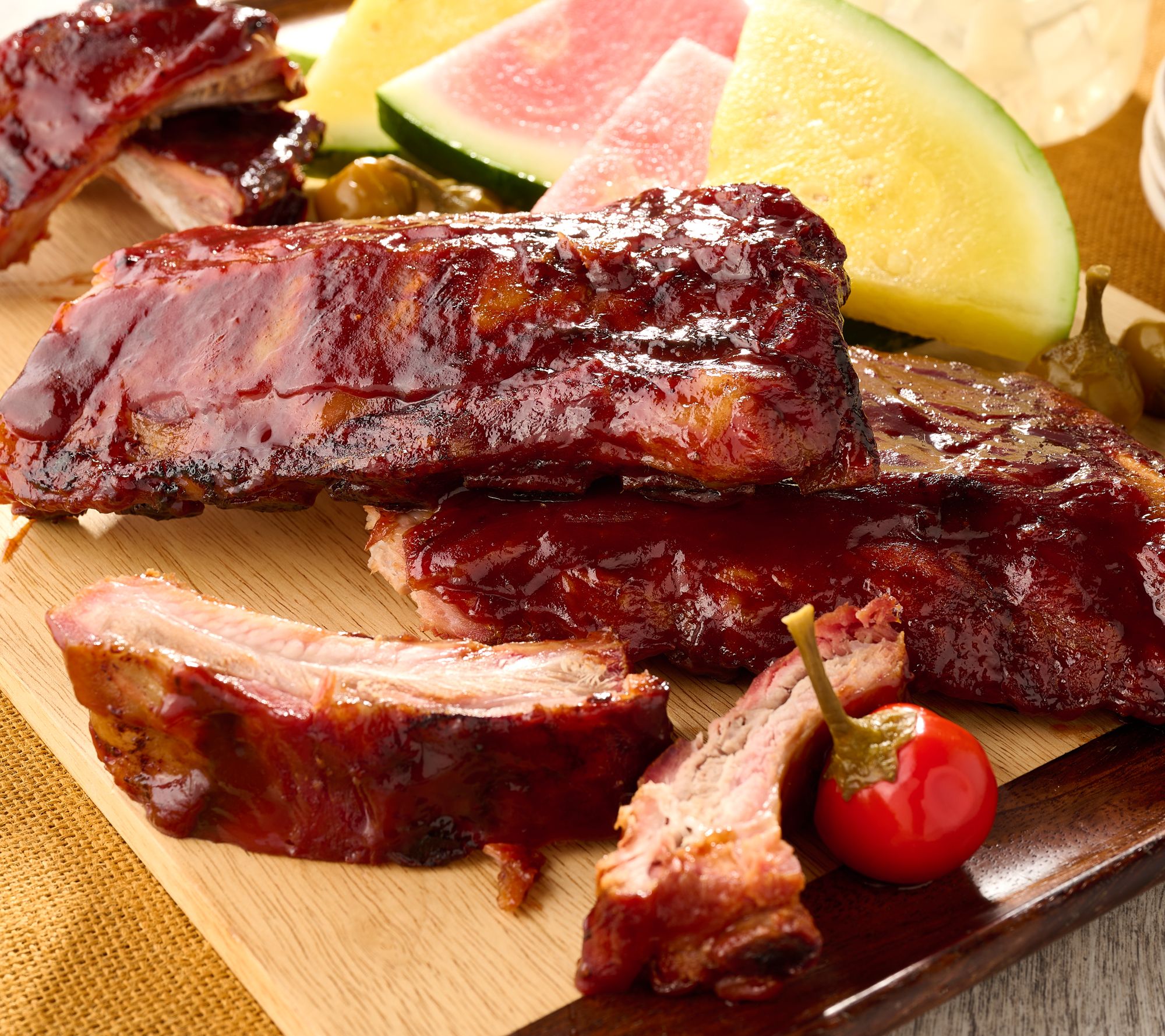 Corky's BBQ (3) 2-lb Original or Bourbon Honey Baby Back Ribs