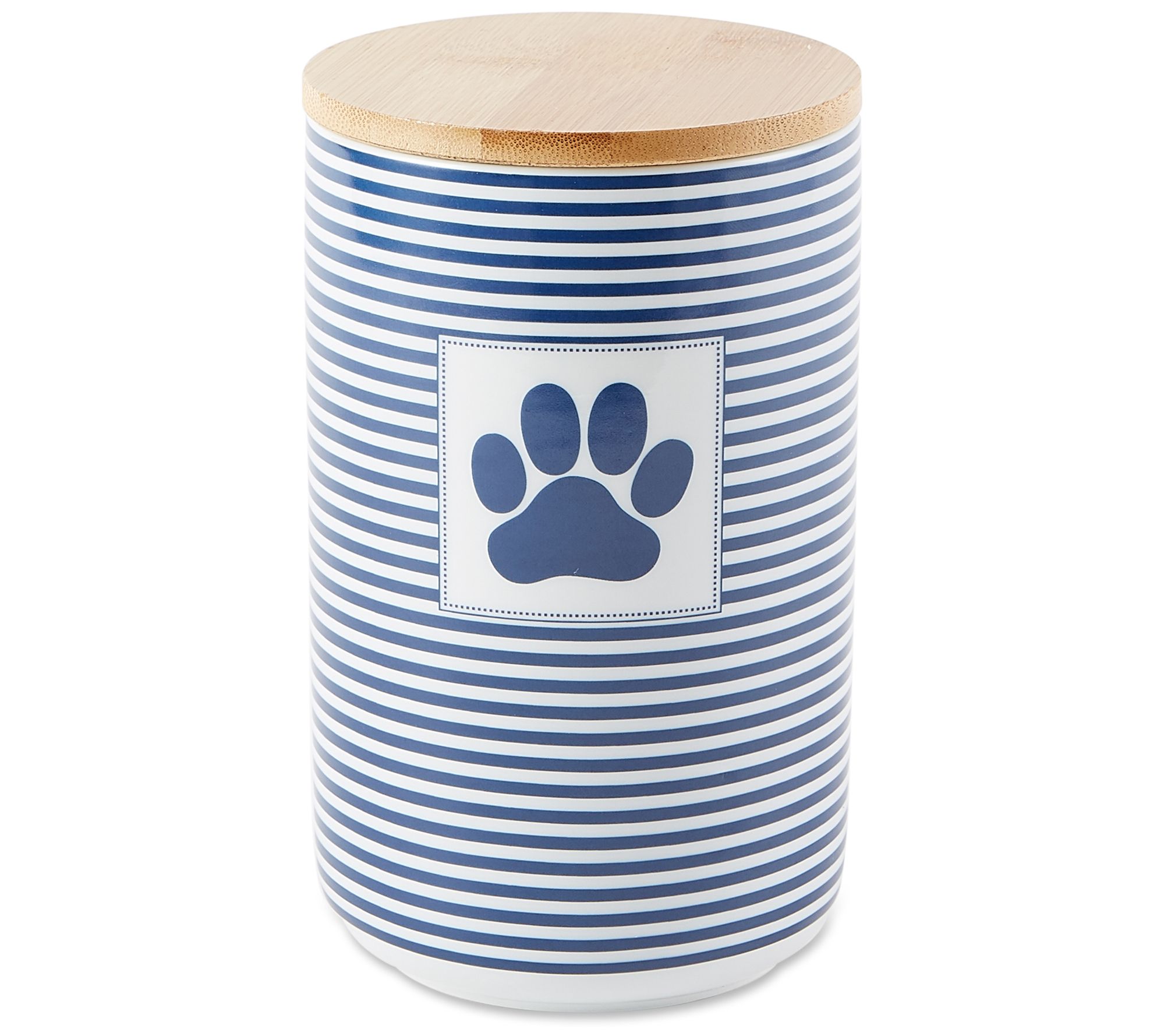 Design Imports Paw Patch and Stripes Treat Canister