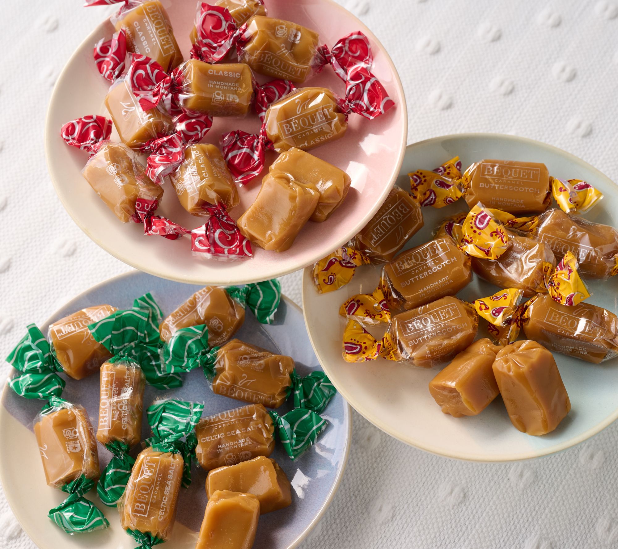 Bequet Caramel (3) 3.6oz Bags of Flavored Caramels